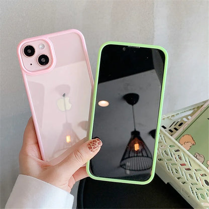 Shockproof silicone phone case with candy effect, with reinforced bumper