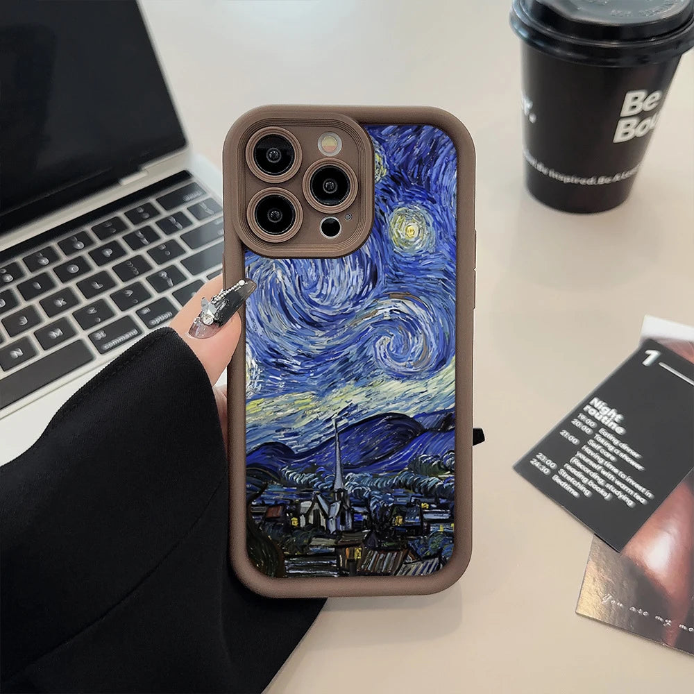 Coque de téléphone imprimée La Nuit Étoilée de Vincent Van Gogh