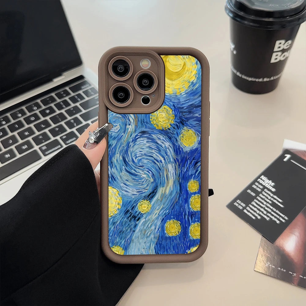 Coque de téléphone imprimée La Nuit Étoilée de Vincent Van Gogh