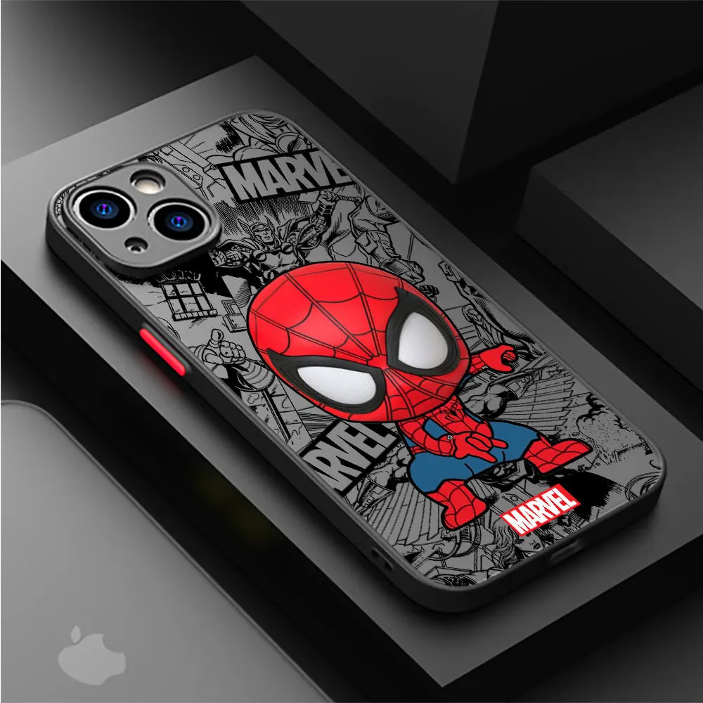 Marvel Cartoon Groot &amp; Spiderman Phone Case