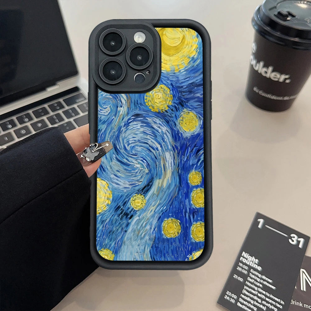 Coque de téléphone imprimée La Nuit Étoilée de Vincent Van Gogh