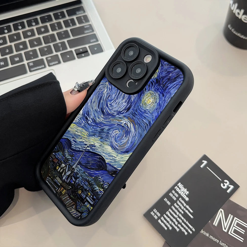 Coque de téléphone imprimée La Nuit Étoilée de Vincent Van Gogh