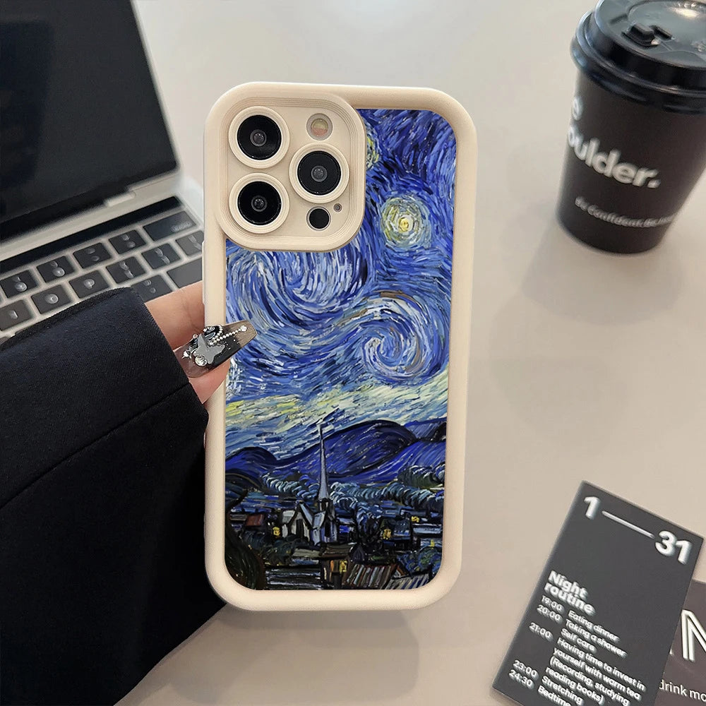 Coque de téléphone imprimée La Nuit Étoilée de Vincent Van Gogh