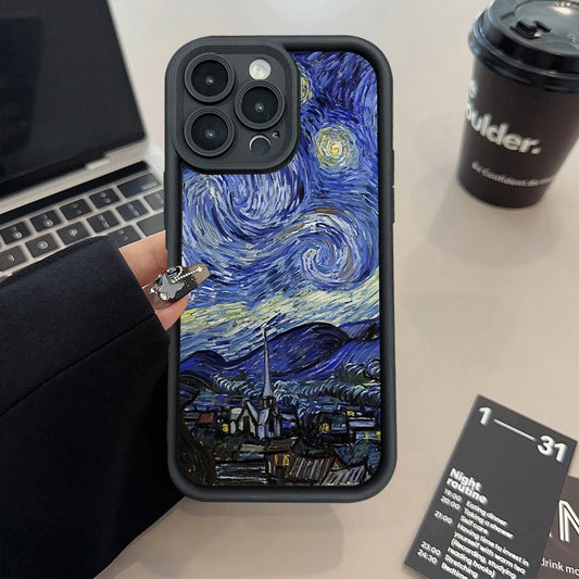 Coque de téléphone imprimée La Nuit Étoilée de Vincent Van Gogh