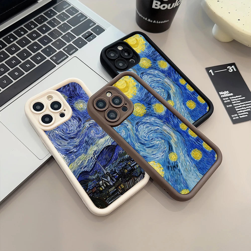 Coque de téléphone imprimée La Nuit Étoilée de Vincent Van Gogh