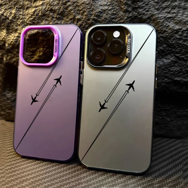 Coque de téléphone inspirée du voyage avec design de trajectoire d’avion