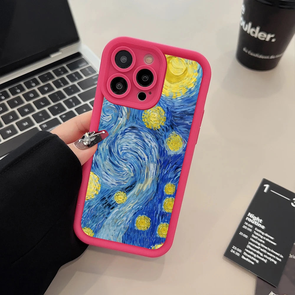 Coque de téléphone imprimée La Nuit Étoilée de Vincent Van Gogh